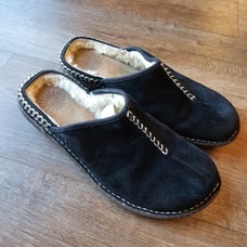 UGGS Kohala Black Suede Shearling Slip On Mule Womens Size 9