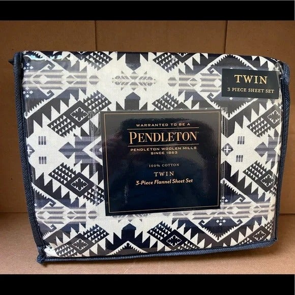 New Pendleton Twin Size Flannel Sheet Set