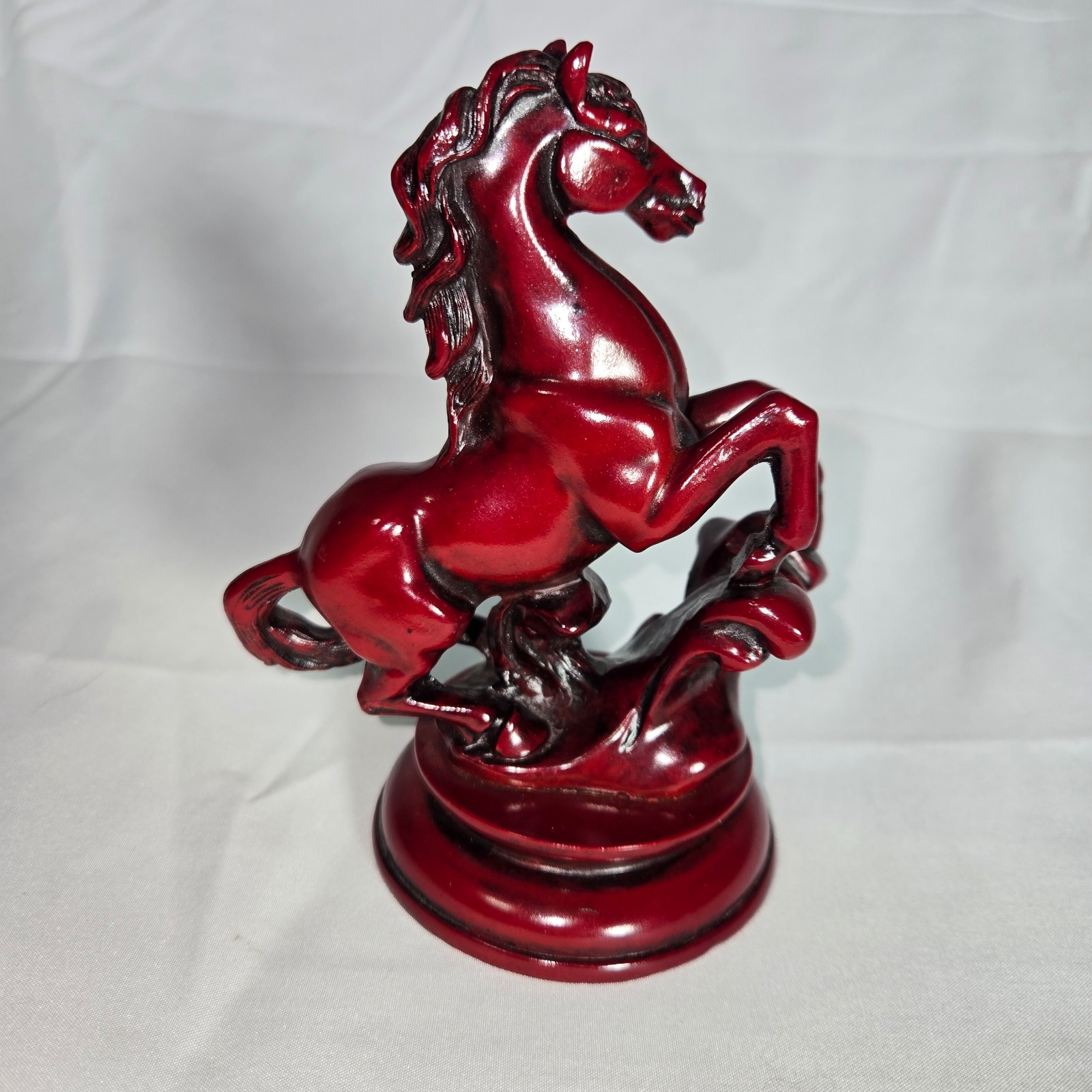 Horse Handcarved Heavy Resin Feng Shui Made in France Mint Condition Great Gift