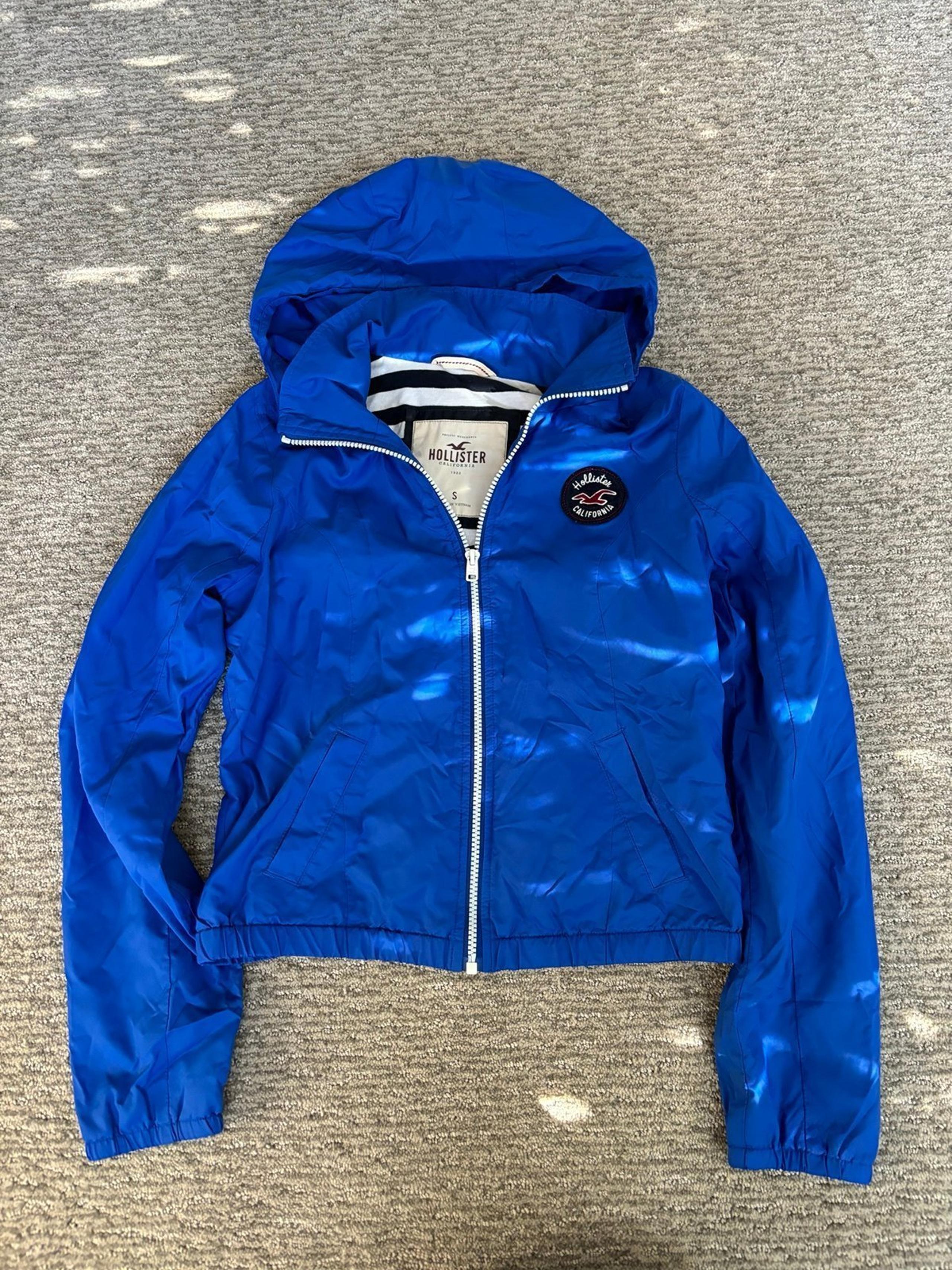 Women Hollister Co Blue Windbreaker Jacket Size S