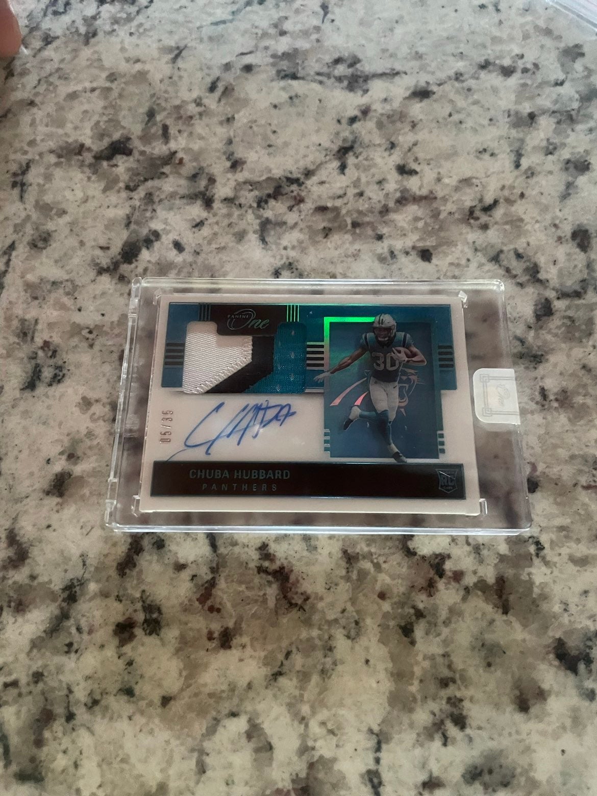 Panini one Rpa chuba color patch auto 5/35 and limited auto patch 122/149