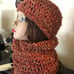 Beautiful Stunning Cowl and Hat Set Perfect for a Teen Adult Ready to Ship