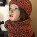 Beautiful Stunning Cowl and Hat Set Perfect for a Teen Adult Ready to Ship