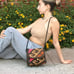 Harvest • Embroidered handbag - Crossbody bag - Handmade - Woven carpet rug purs