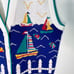 Vintage Sweater Vest Nautical Sailboat Theme