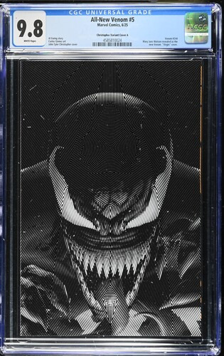 Venom # 5 CGC 9.8 John Tyler Christopher 2025 C2E2 EXCLUSIVE Black FOIL