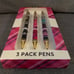 Lug Pens 3-Pack - Scribble - Berry Plaid (Rare/Exclusive Lug Mystery Box set)