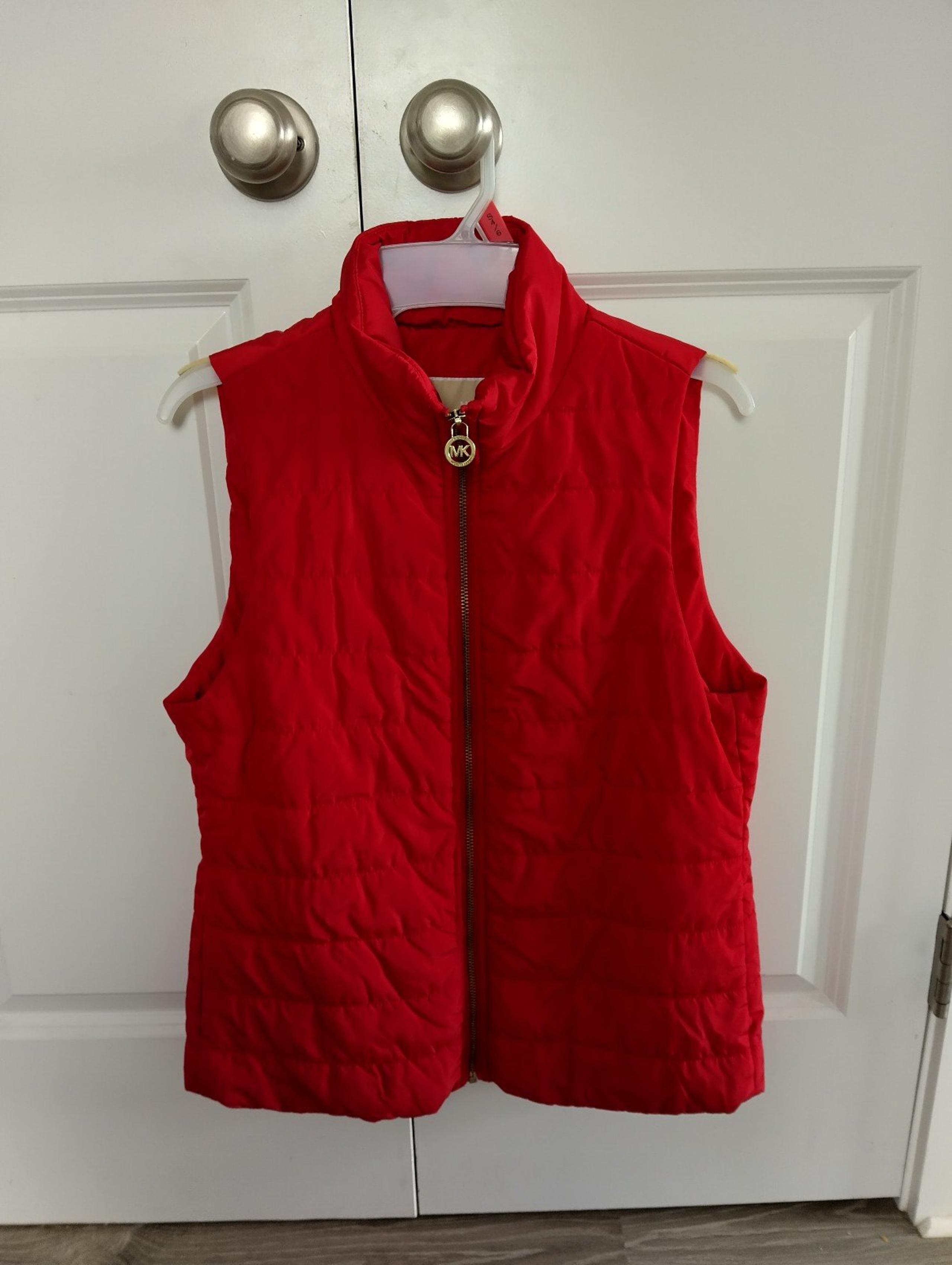 Michael Kors Women's Red Puffer Vest