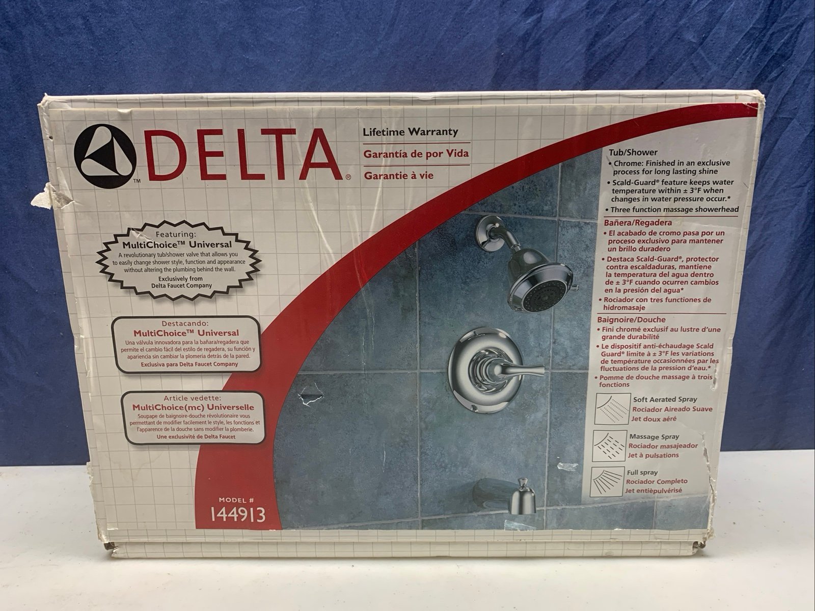 Delta Classic Monitor 14 Series 3 Piece Tub & Shower Trim In Polished Chrome