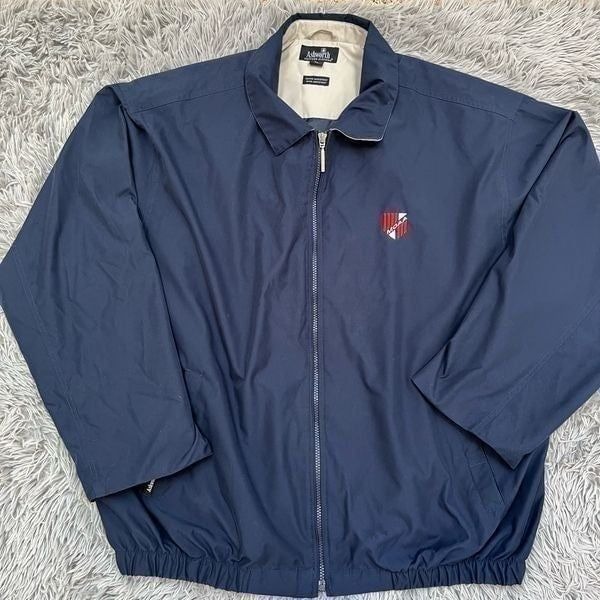 Ashworth Navy Blue Golf Zip Up Jacket, Size XL