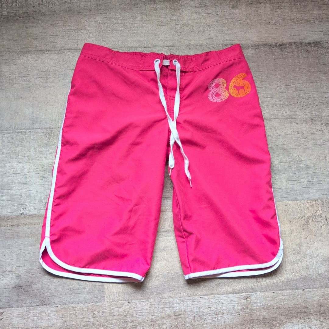 Rare Y2K Vtg Victoria Secret Love Pink Swim Shorts Trunks Pink -Size Small S