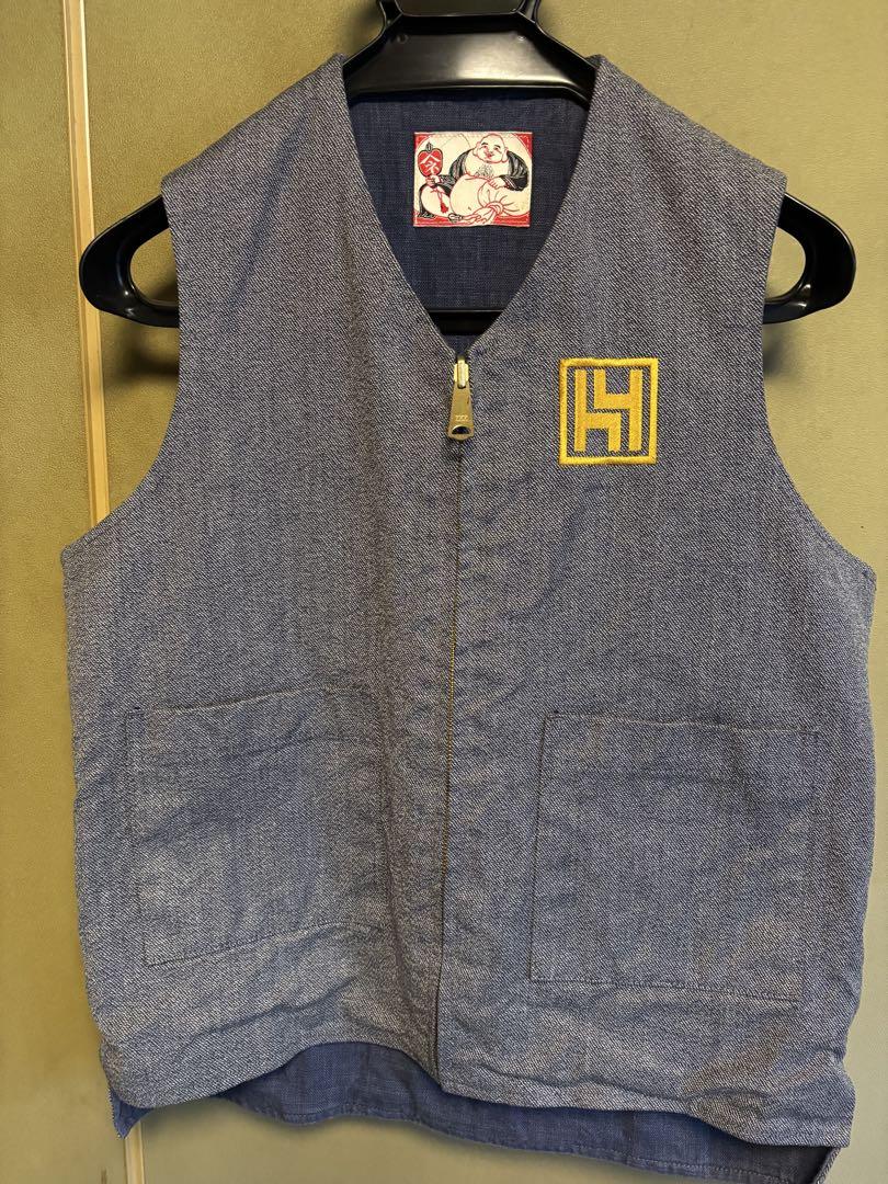 Unused Evisu Yamagane Reversible Vest, Size 38
