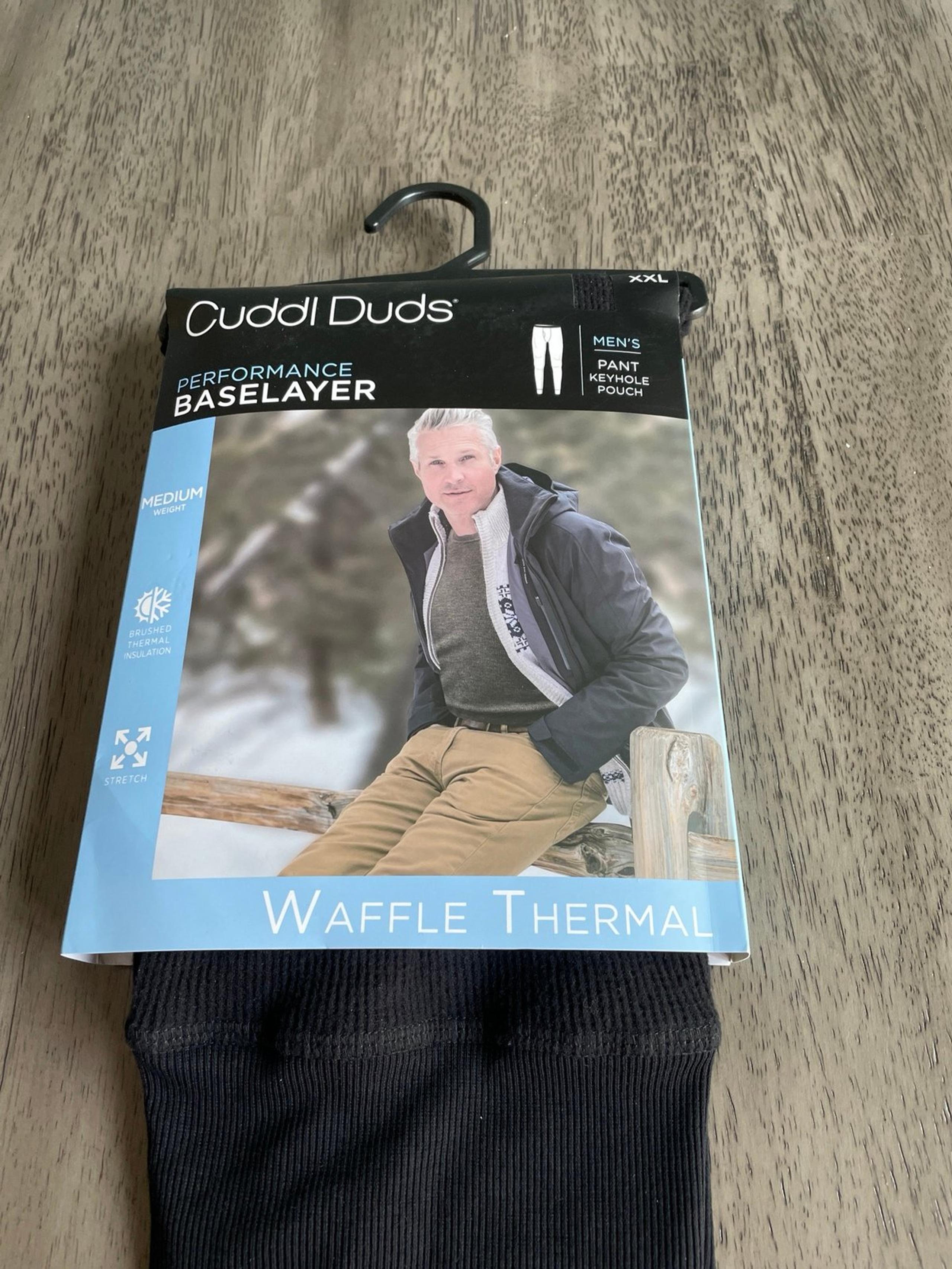 Men’s Performance Baselayer Pants - Waffle Thermal - Black - Cuddl Duds