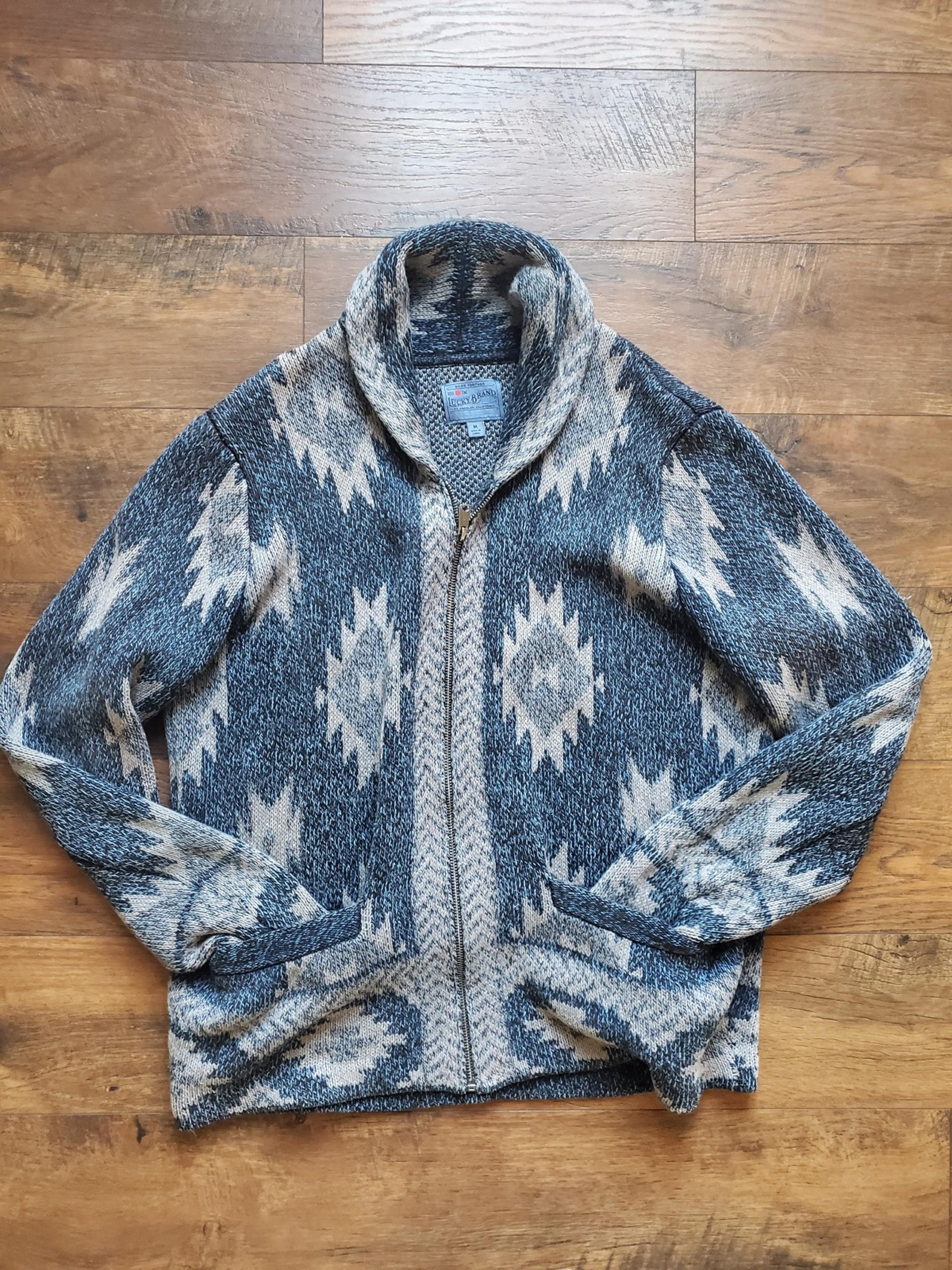 Lucky Brand Zip up Sweater men's size medium
