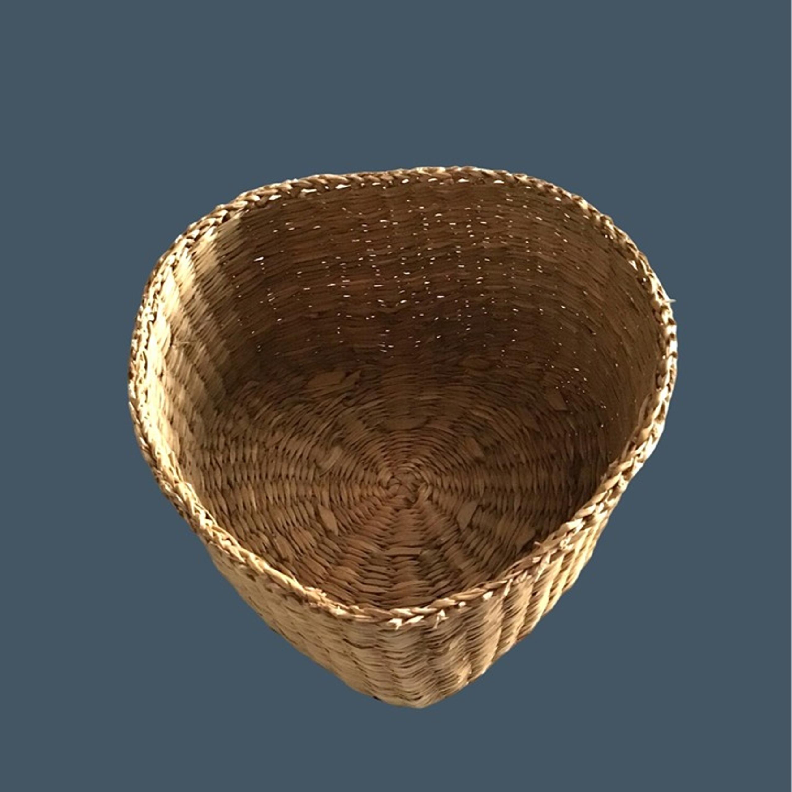 HEART SHAPE SMALL handcrafted STORAGE WICKER BASKET