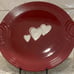 Retired Fiestaware Cinnabar Trio of Hearts Tab Handle Tray