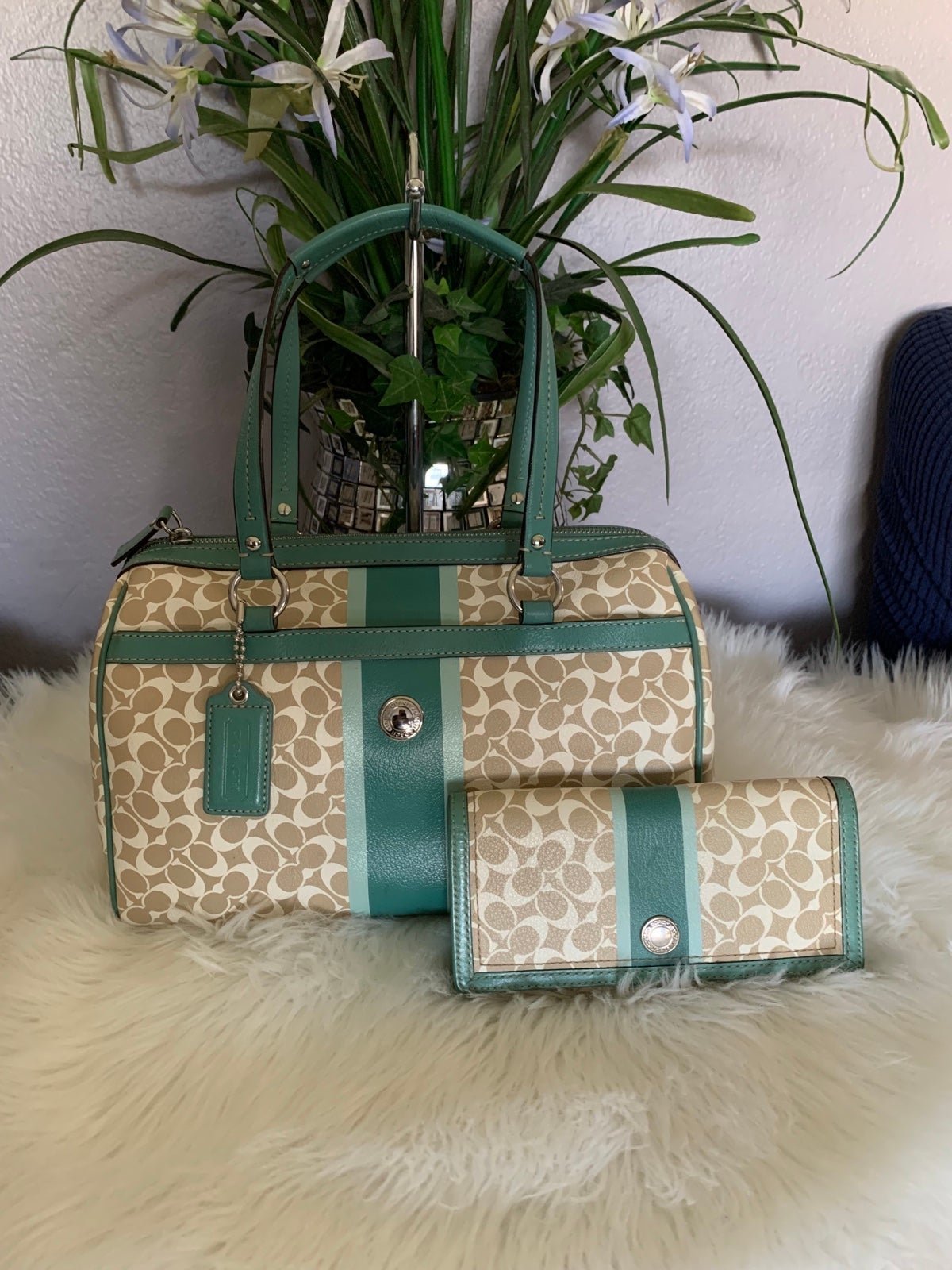 Coach Set Vintage Satchel Bag & Wallet 2pc