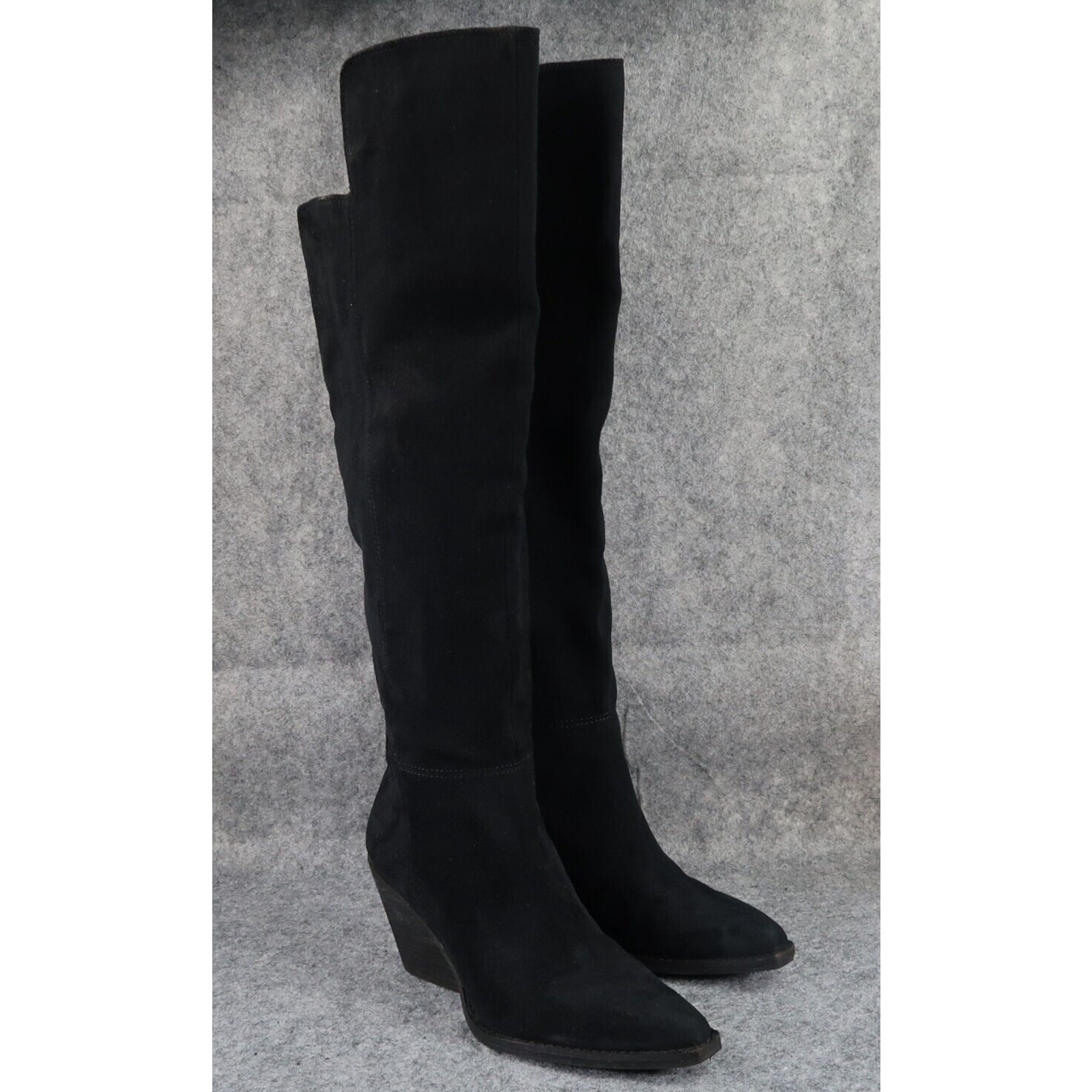 Zodiac Shoes Women 7.5 Boot Tall Western Ronson Fashion Cuban Heel Black OTK Zip