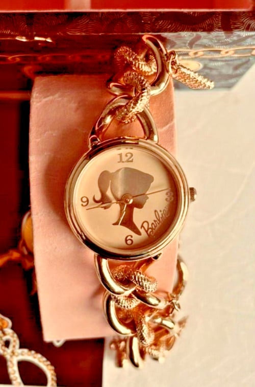 NEW IN BOX Fossil Barbie Watch Charm Bracelet,Jewer ly Box Vintage #8315/20,000