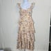 En Saison Presley Embroidered Eyelet Tiered Midi Dress Large