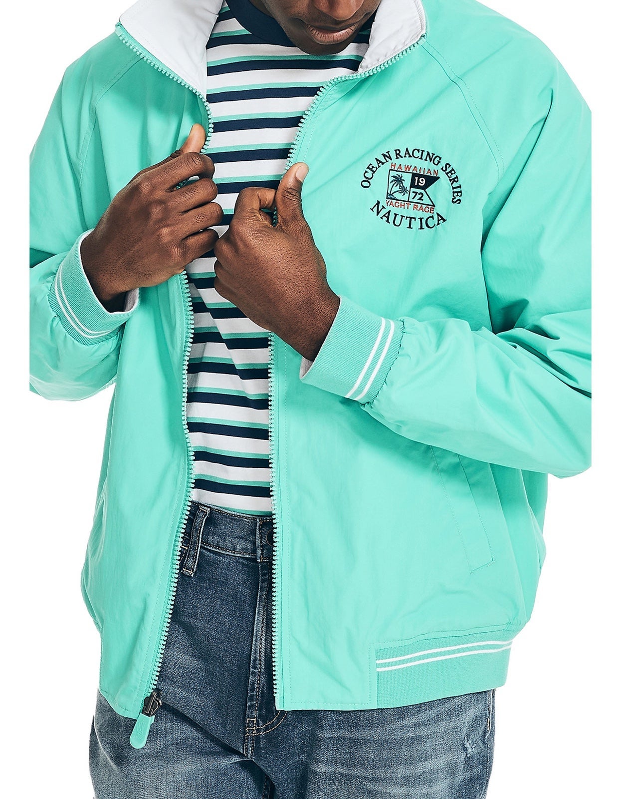 Nautica Reissue Nylon Zip-Up Jacket Reversible