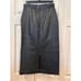 Vintage Evan Davies Black Genuine Leather Pencil Skirt Size 6