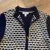 St. John Sport Blue and White Zip up Cardigan size M