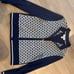 St. John Sport Blue and White Zip up Cardigan size M