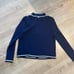 St. John Sport Blue and White Zip up Cardigan size M