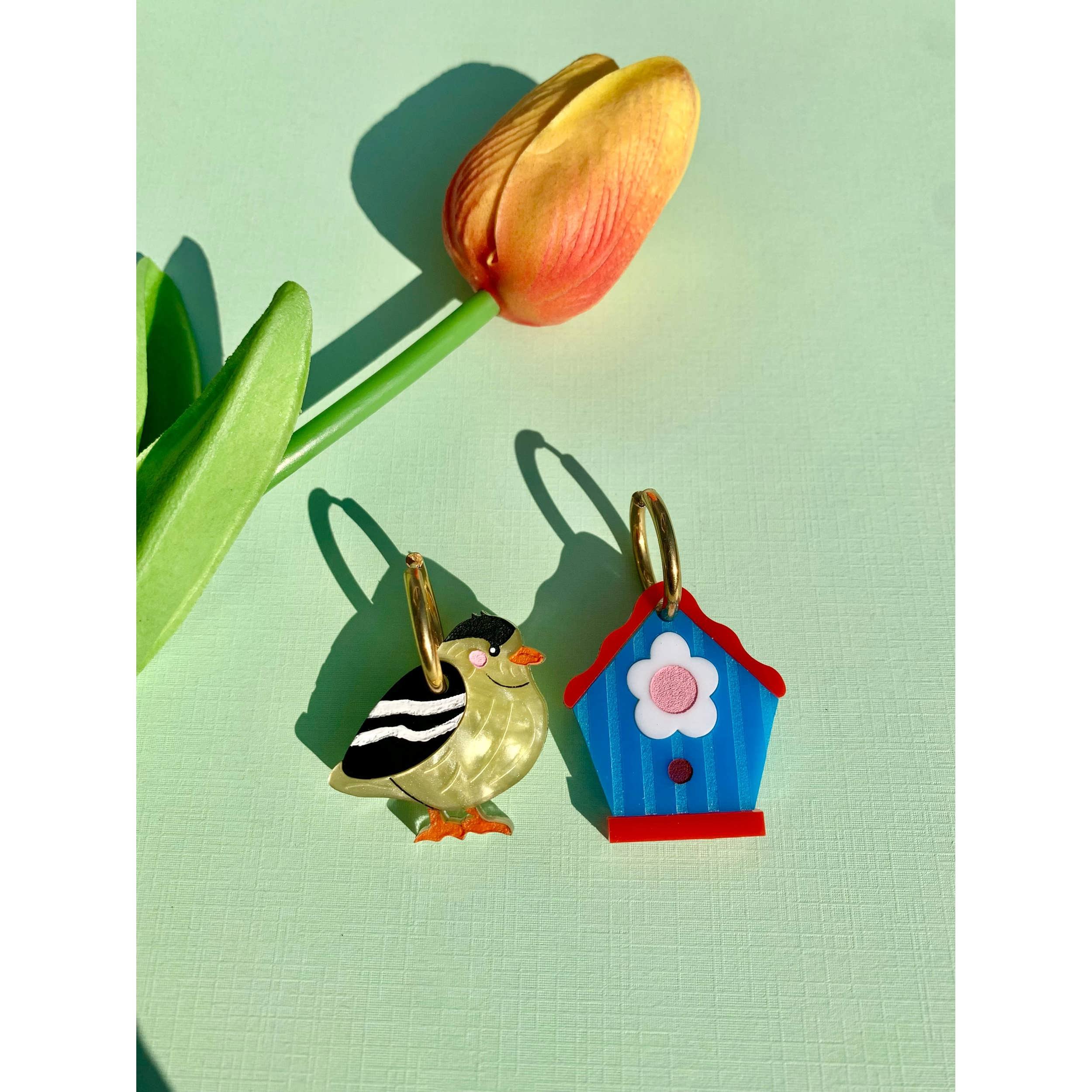 Tweet Retreat Acrylic Birdhouse Earrings
