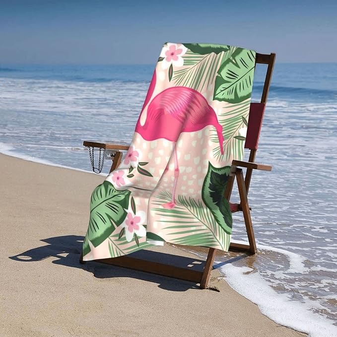 Flamingo beach towel 30 x 60