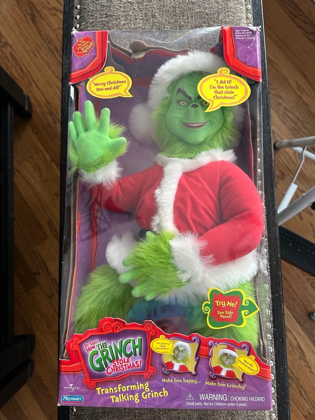 2000 Grinch talking plush
