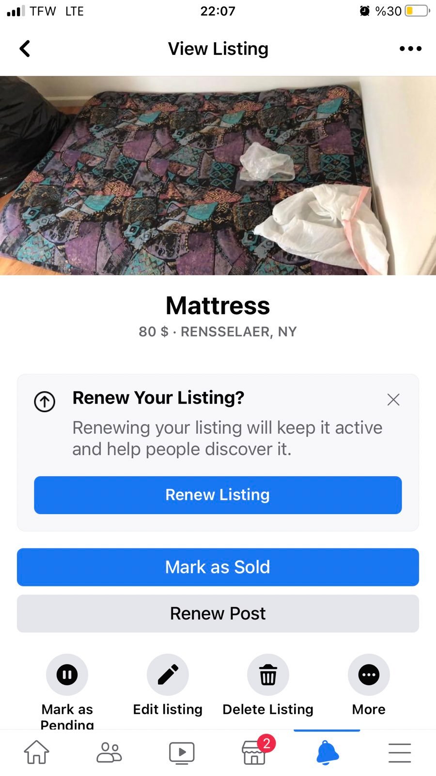 King size mattress