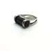 VINTAGE ONYX STERLING GEOMETRIC RING