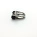 VINTAGE ONYX STERLING GEOMETRIC RING
