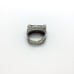 VINTAGE ONYX STERLING GEOMETRIC RING