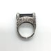 VINTAGE ONYX STERLING GEOMETRIC RING