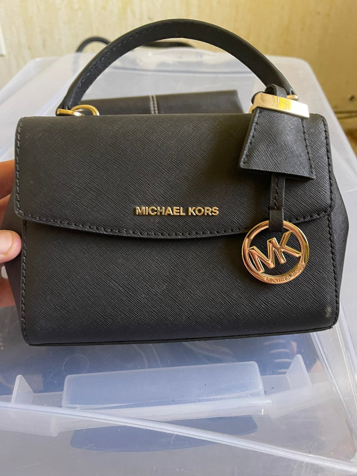 Michael Kors black satchel purse like new