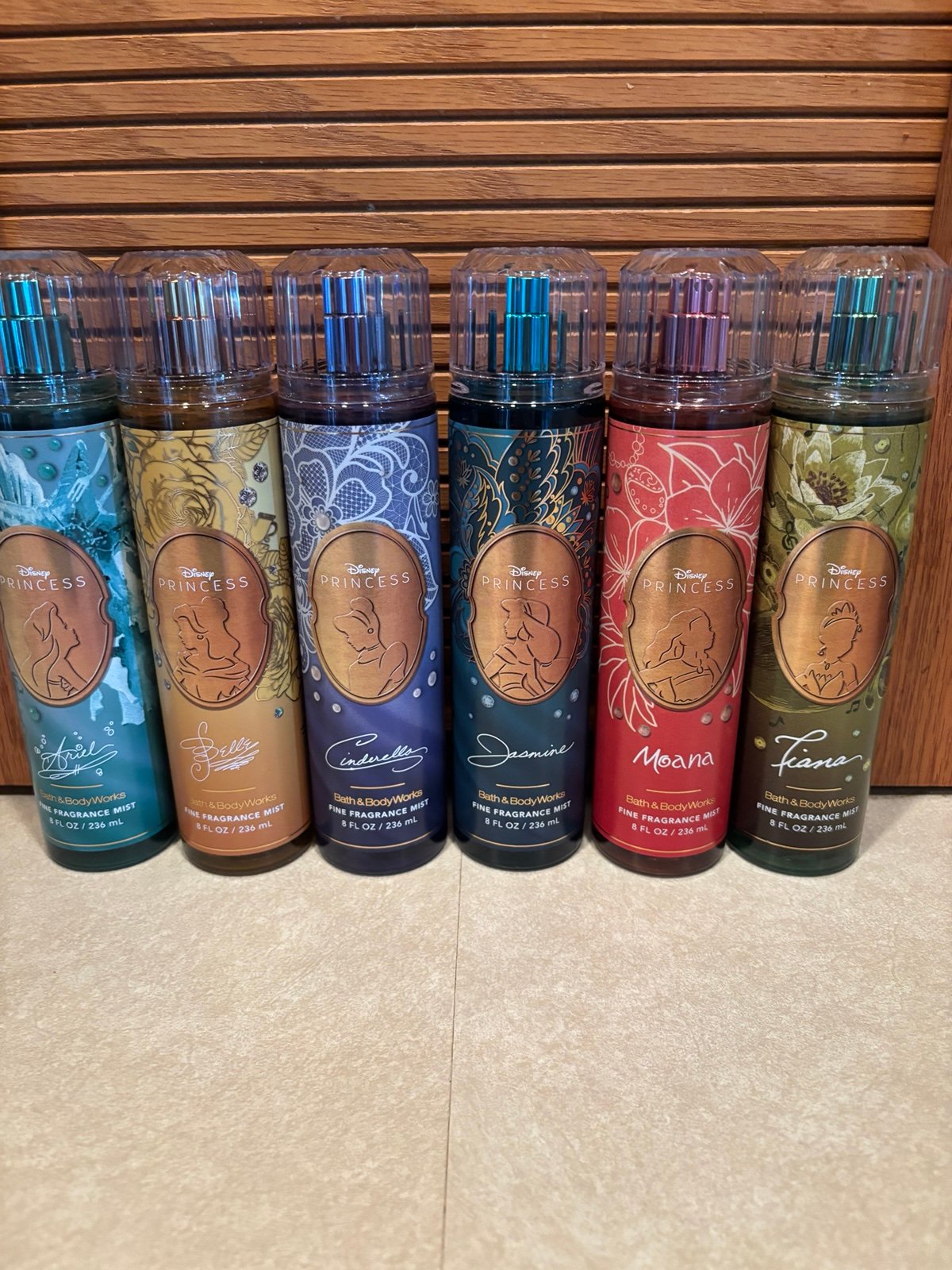 Disney Bath and Body works body mist set of 6 full size
