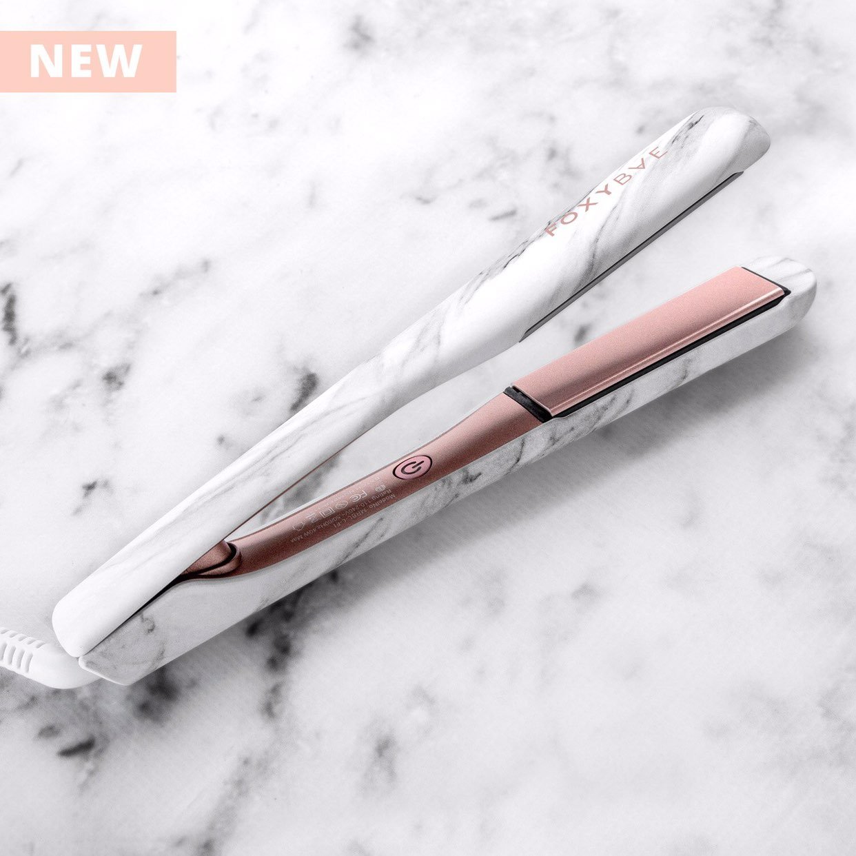 Foxy Bae Rose Gold Marble Flat Iron