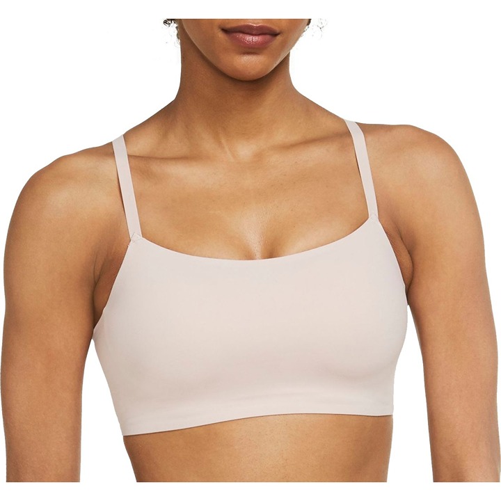 Nike Women Dri-FIT Indy Luxe Low Support Sport Bra AQ0140-601 Pink Size XS Ex-Sm