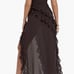 House of cb Ariela ruffle side slit gown coffee