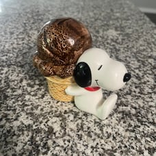 VTG Snoopy Peanuts Chocolate Ice Cream Cone Piggy Coin Bank Junk Food Japan RARE