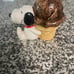 VTG Snoopy Peanuts Chocolate Ice Cream Cone Piggy Coin Bank Junk Food Japan RARE