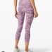 Womens Lululemon Time To Sweat Crop 23” Pink Camo NWOT Size 10