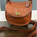 Women's Coach Brown Leather Crossbody Bag Small