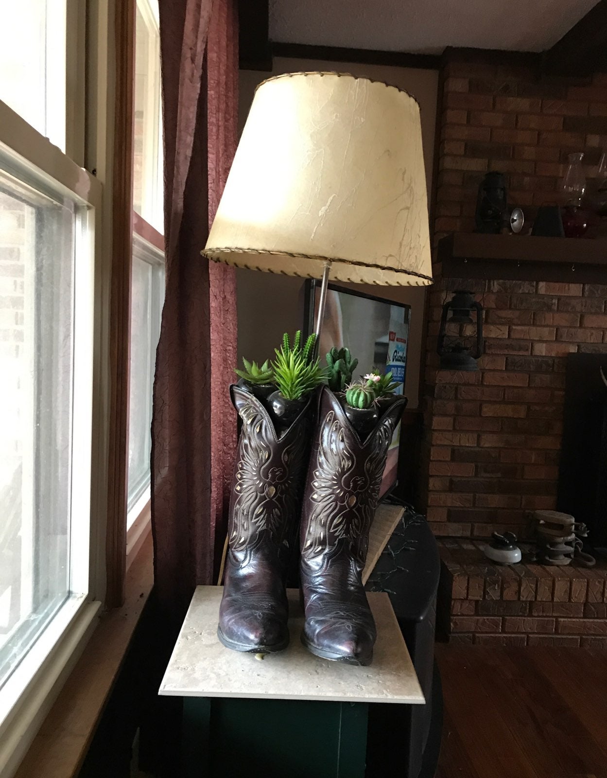 western collectible lamp