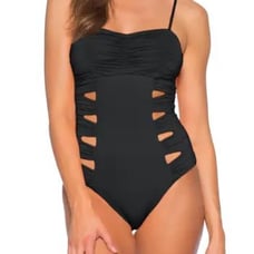 Soluna Swim Black Clear Skies One Piece