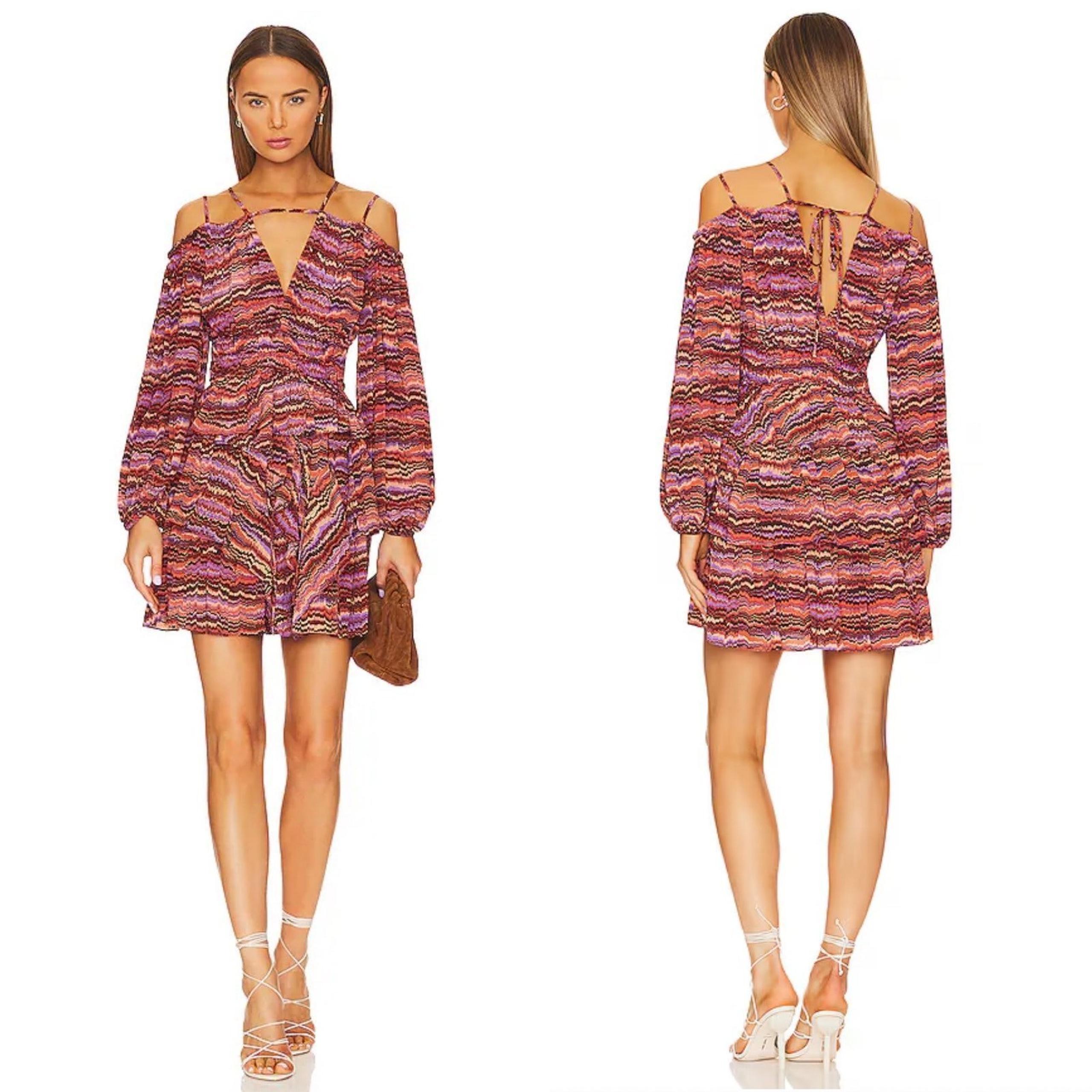 NWT $690 Retail Ulla Johnson Silvia Dress Silk Mini Designer Cocktail Purple 12