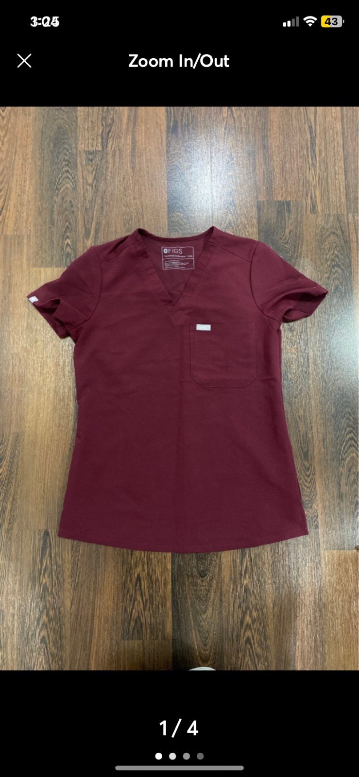 Figs scrub set in Burgundy